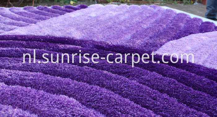 3D Shaggy Rug with Purple Color